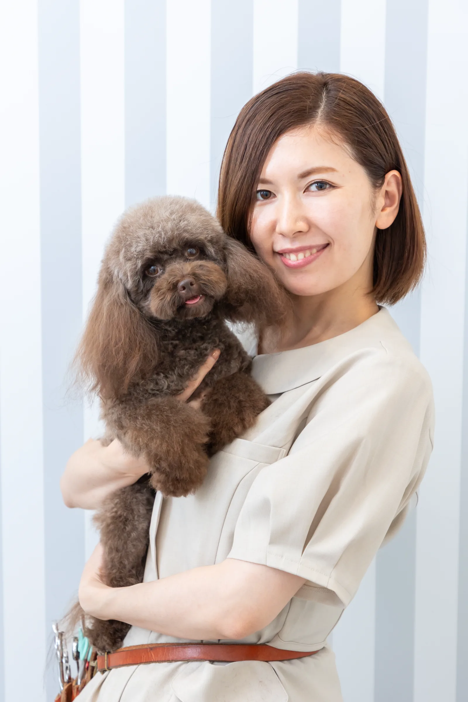 トリマーとトイプードル